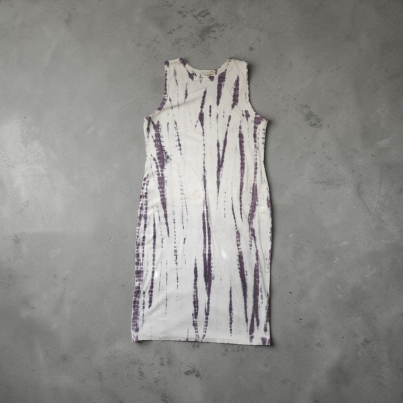 C&C California Dresses & Skirts - 🌟DONATING 4/17🌟 C&C California White and Lavender Tie-Dye Midi Dress